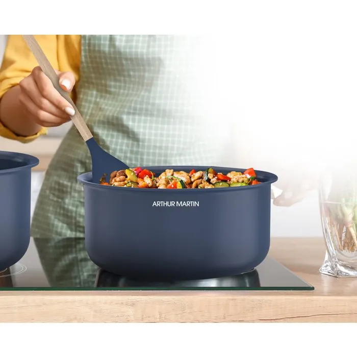 Arthur Martin Juego de utensilios de cocina 18 piezas con revestimiento cerámico y mango extraíble - Apto para inducción Arthur Martin Juego de utensilios de cocina 18 piezas con revestimiento cerámico y mango extraíble - Apto para inducción