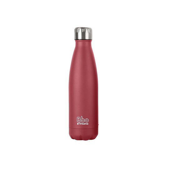 IRISANA Botella Termo de Acero Inoxidable con Funda Roja 350ml