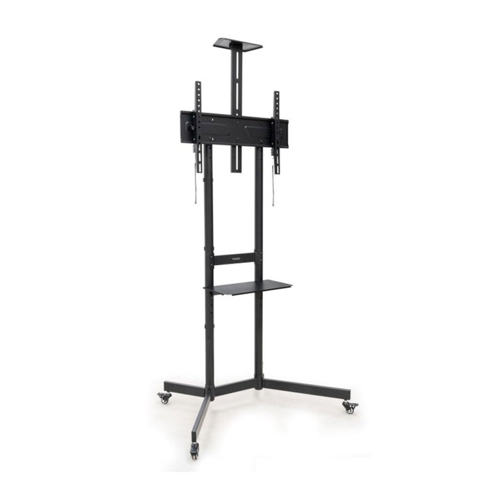 Tooq Soporte Suelo Con Ruedas Pantallas 37-70" Vesa Ajustable Con Estantes Tooq Soporte Suelo Con Ruedas Pantallas 37-70" Vesa Ajustable Con Estantes