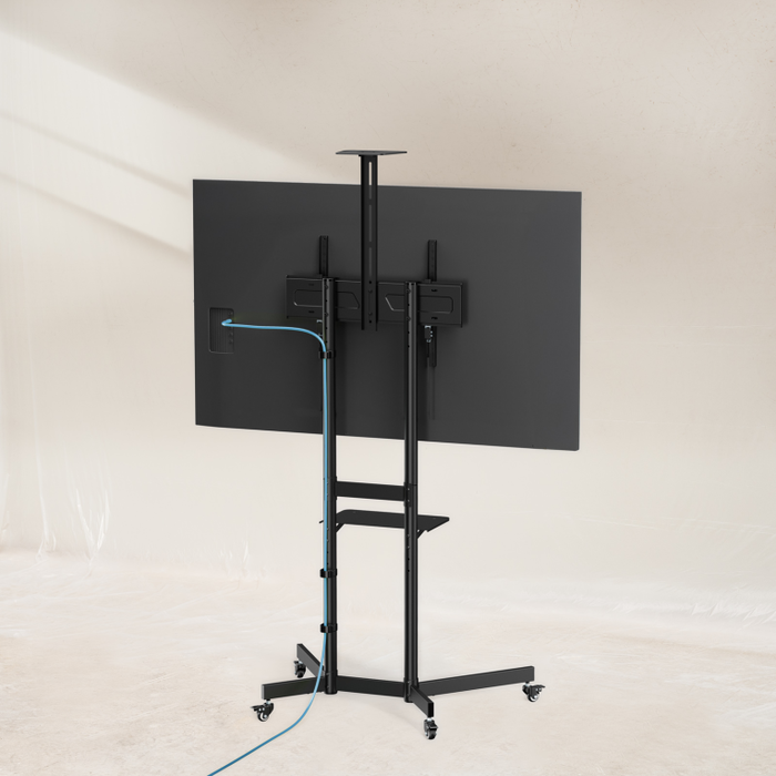 Tooq Soporte Suelo Con Ruedas Pantallas 37-70" Vesa Ajustable Con Estantes Tooq Soporte Suelo Con Ruedas Pantallas 37-70" Vesa Ajustable Con Estantes
