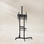 Tooq Soporte Suelo Con Ruedas Pantallas 37-70" Vesa Ajustable Con Estantes