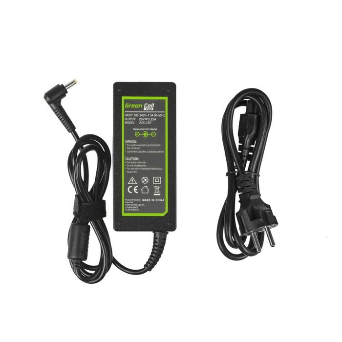 Green Cell AD123P Adaptador de corriente para Lenovo 20V 3.25A 65W