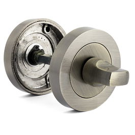 Jandel Juego Muletilla Desbloqueo Zamak Ø50x10mm Cuero Y Pulido Brillo Acabado Cuero