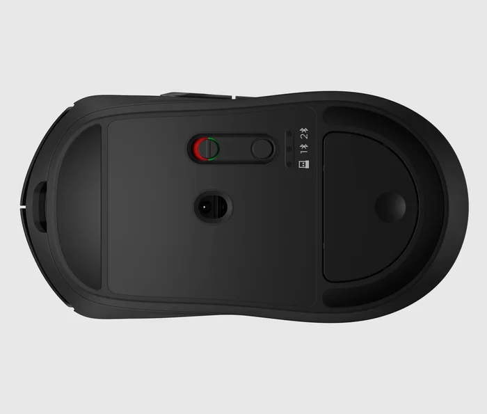 HP Ratón Rechargeable Wireless Mouse 700, Inalámbrico Recargable RF + Bluetooth, 6000 DPI, Botón Copilot, 7 Botones Programables, Ambidiestro, Negro