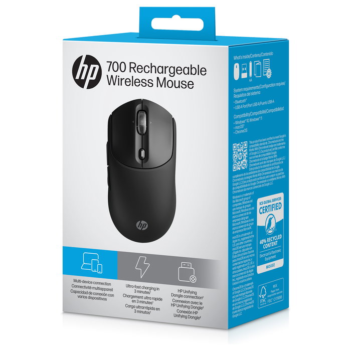 HP Ratón inalámbrico recargable 700