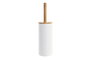 DKD Home Decor Escobillero de Bambú y PP Blanco 9x9x35,5 cm