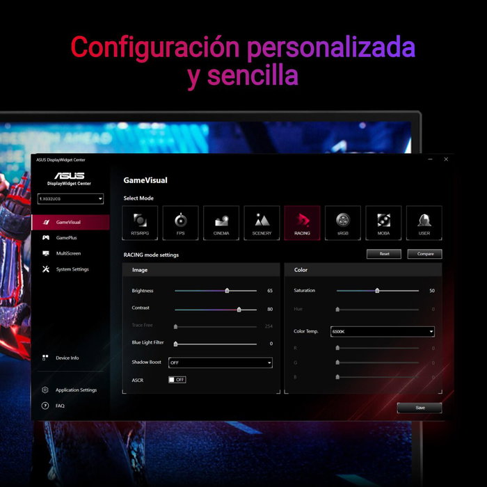 Asus ROG Strix XG32UCG Monitor Gaming 4K de 32 pulgadas