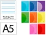 Liderpapel Libreta A5 48 Hojas 90gr Pauta 5 2,5mm Tapa Plástico Colores Surtidos