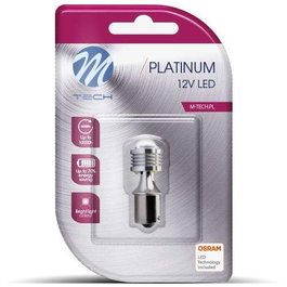 M-Tech LB811W Bombilla LED P21W BA15s 4xHP 12-24V Blanco CANBUS 2.6W 60Lm