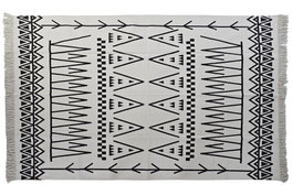 DKD Home Decor Alfombra de Algodón con Estampado IKAT 160x250x0,7 cm