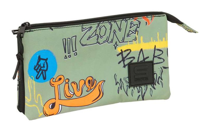 Safta Portatodo Triple Graffiti Zone 22x12x3cm Safta Portatodo Triple Graffiti Zone 22x12x3cm