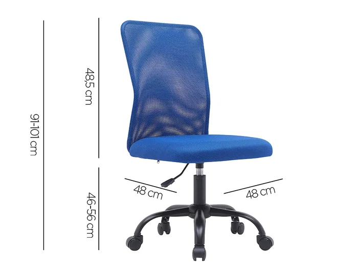 Q-connect Silla de Oficina Parma Malla Sin Reposabrazos Altura Max 990 Color Azul