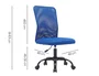 Q-connect Silla de Oficina Parma Malla Sin Reposabrazos Altura Max 990 Color Azul