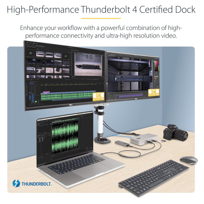 Startech Thunderbolt 4 Multi-Display Docking Station, Quad/Triple/Dual Monitor Dock, 2x HDMI, 2x DisplayPort, 7x USB Startech Thunderbolt 4 Multi-Display Docking Station, Quad/Triple/Dual Monitor Dock, 2x HDMI, 2x DisplayPort, 7x USB