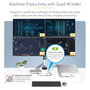 Startech Thunderbolt 4 Multi-Display Docking Station, Quad/Triple/Dual Monitor Dock, 2x HDMI, 2x DisplayPort, 7x USB