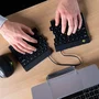R-go tools Split Break Keyboard QWERTY Portugués Bluetooth Negro