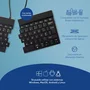 R-go tools Split Break Keyboard QWERTY Portugués Bluetooth Negro