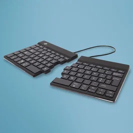 R-go tools Split Break Keyboard QWERTY Portugués Bluetooth Negro