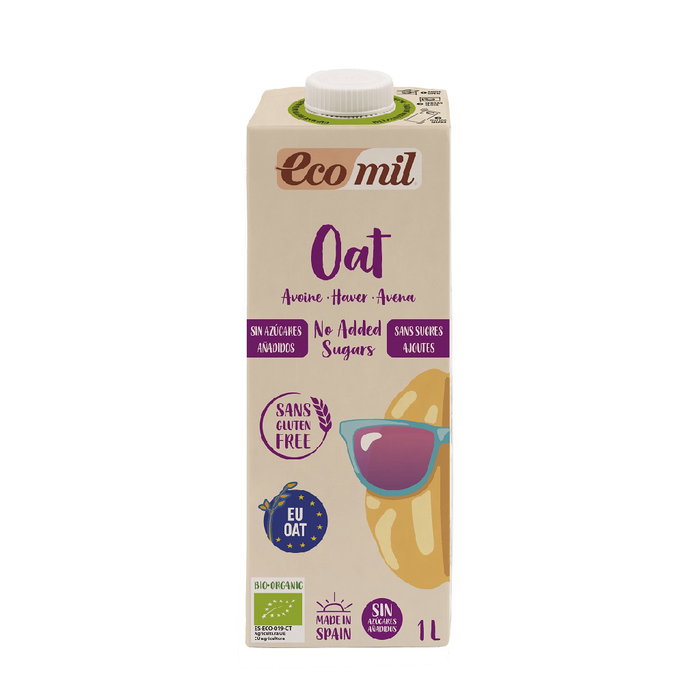 Ecomil Avena Bio sin azúcares añadidos y libre de gluten 1 L Ecomil Avena Bio sin azúcares añadidos y libre de gluten 1 L