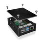 ICY BOX IB-RP110 Carcasa para Raspberry Pi 4, Cubierta de Aluminio y Rejillas Laterales, Negro