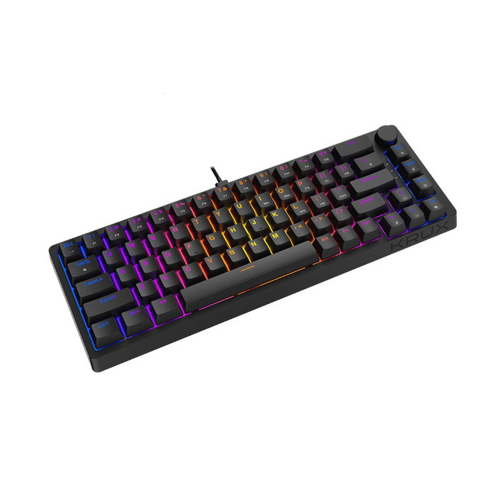 KRUX ATAX 65% Pro RGB Teclado Mecánico Outemu Red, Layout Polaco, 65% Compacto
