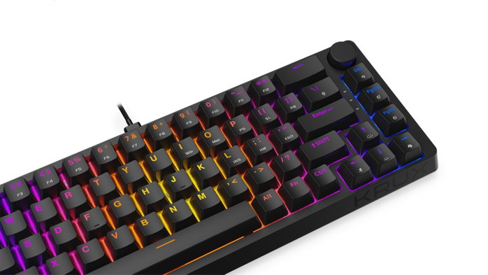 KRUX ATAX 65% Pro RGB Teclado Mecánico Outemu Red, Layout Polaco, 65% Compacto