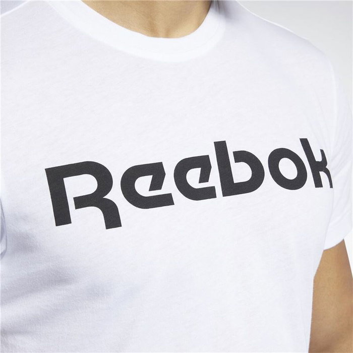 Camiseta de Manga Corta Hombre Reebok Graphic Series Linear Logo Blanco 2XL