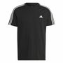 Camiseta de Manga Corta Hombre Adidas Essentials Single 3 Bandas Negro