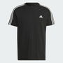 Camiseta de Manga Corta Hombre Adidas Essentials Single 3 Bandas Negro