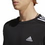 Camiseta de Manga Corta Hombre Adidas Essentials Single 3 Bandas Negro