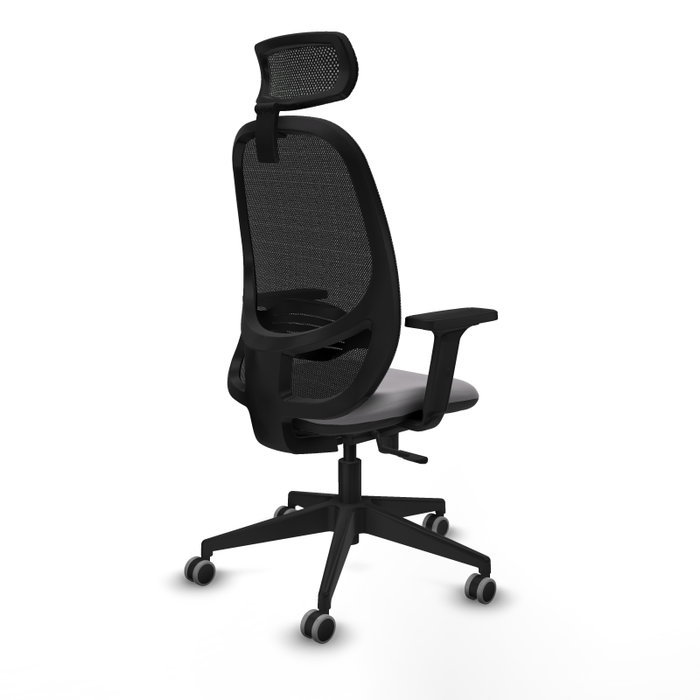 PIQUERAS Y CRESPO Silla de oficina Cilanco con mecanismo Sincro, Gris y Negro