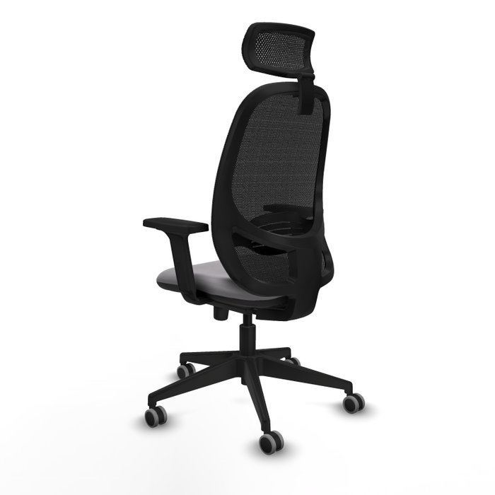 PIQUERAS Y CRESPO Silla de oficina Cilanco con mecanismo Sincro, Gris y Negro