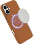 eSTUFF Funda Infinite Venice Magnética de Cuero PU Reciclado para iPhone 16 - Carga Inalámbrica - Material 86% Reciclado - Color Marrón