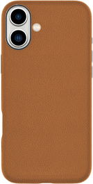 eSTUFF INFINITE VENICE Funda de cuero magnética para iPhone 16 - Marron - 86% plástico reciclado