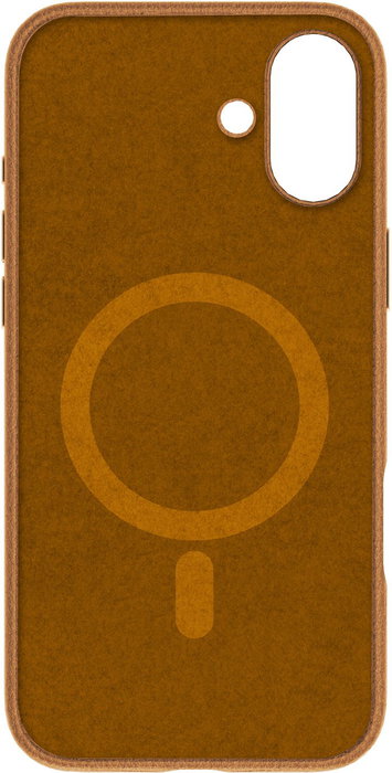 eSTUFF Funda Infinite Venice Magnética de Cuero PU Reciclado para iPhone 16 - Carga Inalámbrica - Material 86% Reciclado - Color Marrón