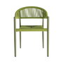 Silla Apilable Aluminio-Rattán Pe 56 X 58 X 76 cm (Set de 2)