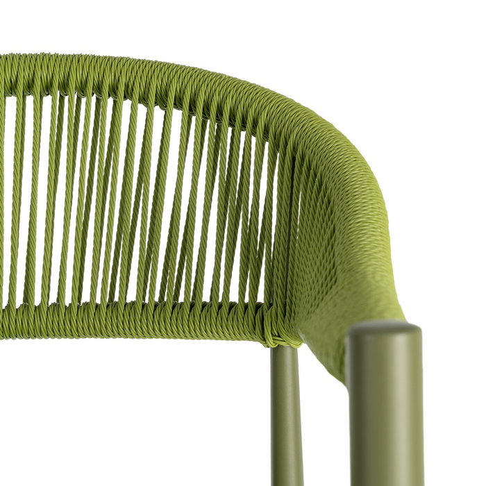 Silla Apilable Aluminio-Rattán Pe 56 X 58 X 76 cm (Set de 2)