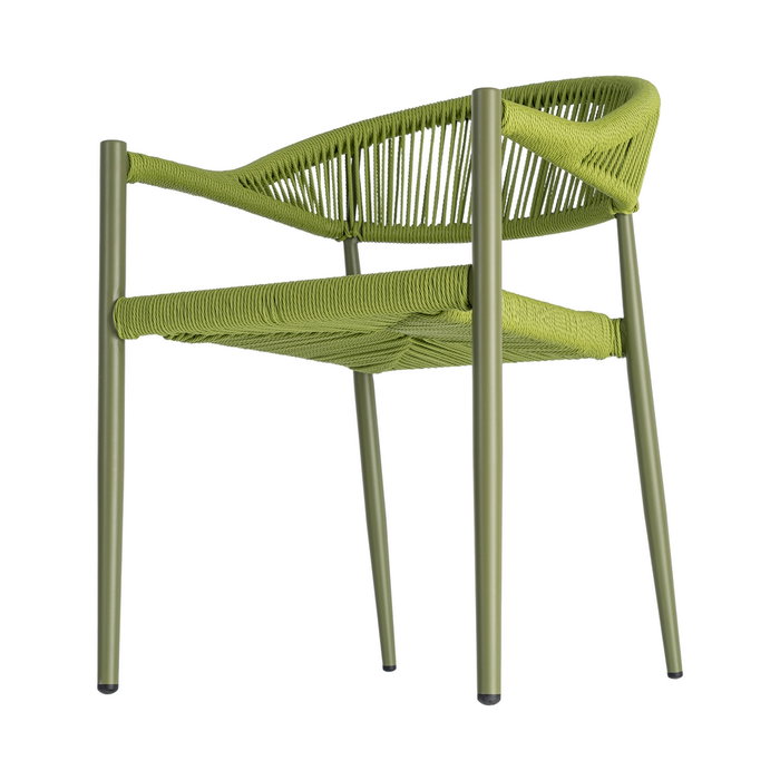 Silla Apilable Aluminio-Rattán Pe 56 X 58 X 76 cm (Set de 2)