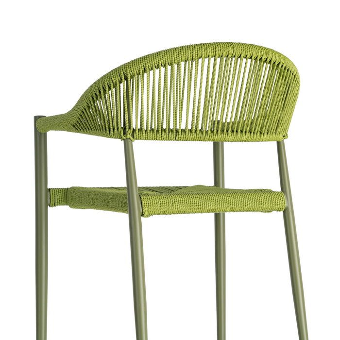 Silla Apilable Aluminio-Rattán Pe 56 X 58 X 76 cm (Set de 2)
