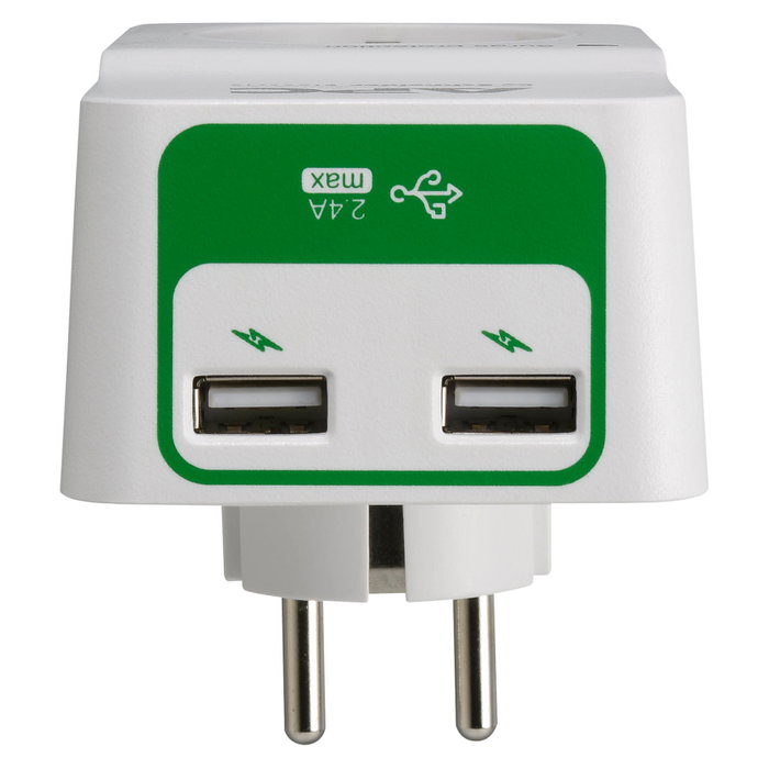 APC Essential SurgeArrest PM1WU2-GR con 1 Salida AC y 2 Puertos USB Blanco