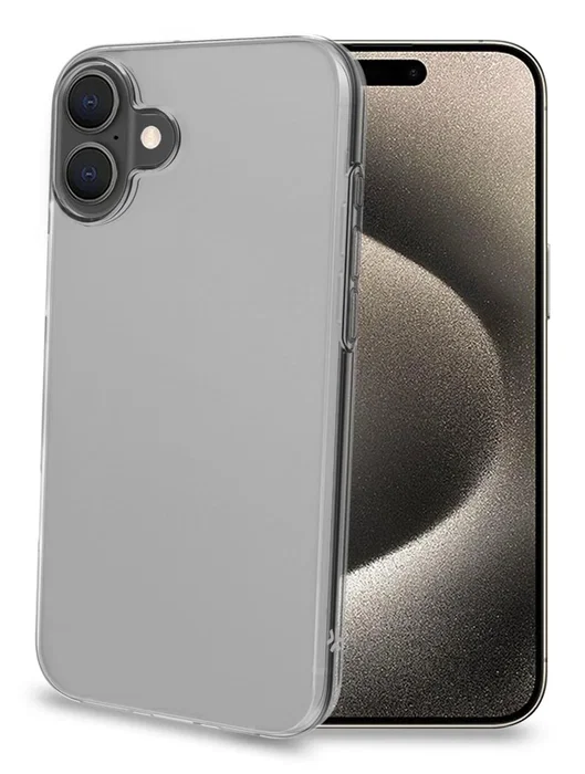 Celly GELSKIN1080 Funda Protectora para iPhone 16 Plus - TPU Transparente Antigolpes, Antirrayones y Antisuciedad - Pantalla 6.7" (17 cm)