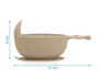 KioKids Cuenco de Silicona Caracol Beige Antideslizante con Ventosa para Bebé +6 Meses Apto Microondas y Lavavajillas
