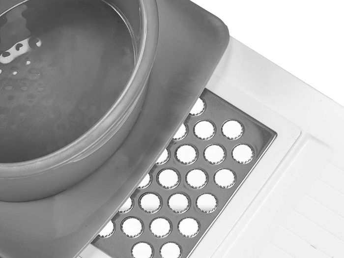 Kinvara Rallador Cocina Gris 29 cm x 13 cm x 5.8 cm Plástico ABS PP Acero Inoxidable 430 (Set de 12)