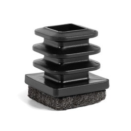 HERRAJES ALK Contera Cuadrada Frato 20X20 C/Fieltro Marron