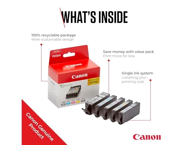 Canon PGI-580/CLI-581 Multipack de 5 cartuchos