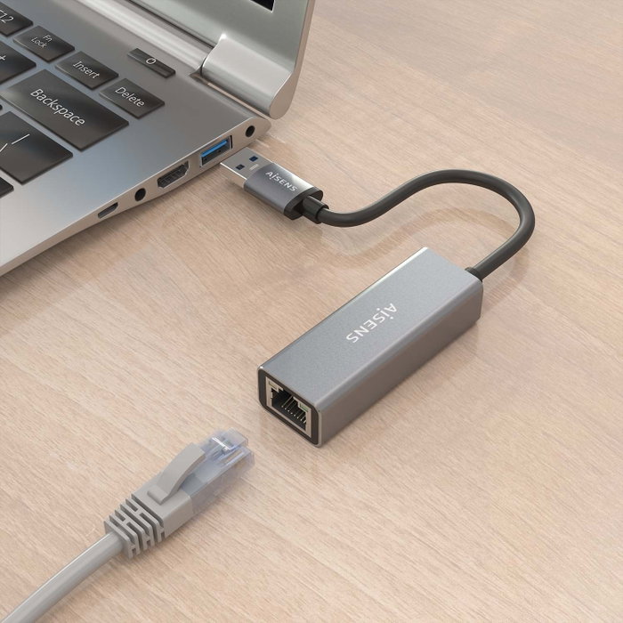 Aisens Adaptador USB 3.0 a Ethernet Gigabit A106-0897 Gris Aisens Adaptador USB 3.0 a Ethernet Gigabit A106-0897 Gris