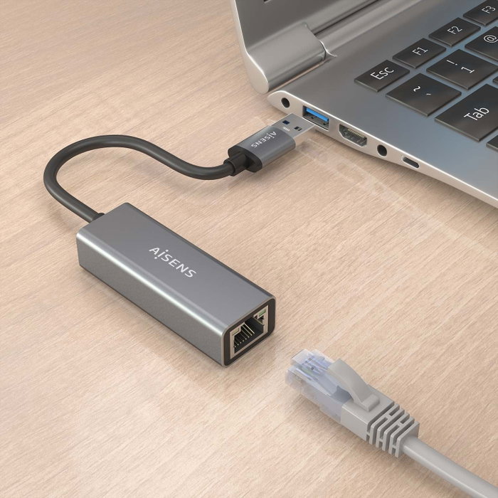 Aisens Adaptador USB 3.0 a Ethernet Gigabit A106-0897 Gris Aisens Adaptador USB 3.0 a Ethernet Gigabit A106-0897 Gris