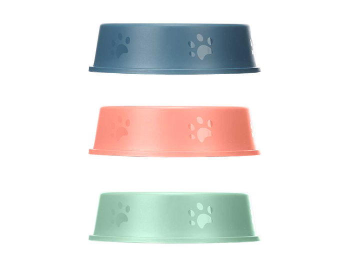 Mascow Comedero Plástico Huellas 15 cm Surtidos (Set de 24)