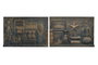 DKD Home Decor Decoración de Pared MDF Bodegón Cobrizo 60x4x40