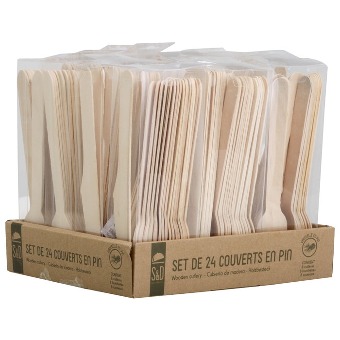 Saveur et Degustation Juego de 24 Cubiertos de Madera ECO CONCEPT Saveur et Degustation Juego de 24 Cubiertos de Madera ECO CONCEPT